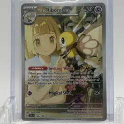 Pokemon TCG Journey Together Lillie’s Ribombee #164/159 Illustration Rare NM - Image 1