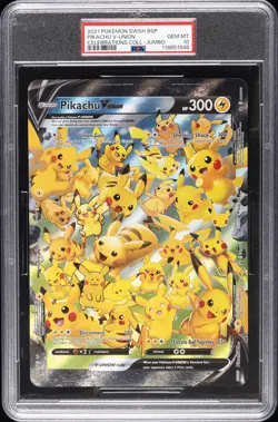 2021 POKEMON SWSH BLACK STAR PROMO CELEBRATIONS COLL-TAG PIKACHU V-UNION PSA 10 - Image 1