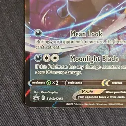 Pokemon Umbreon V Single Strike Promo Full Art Holo SWSH203 Sword & Shield HP200 - Image 3