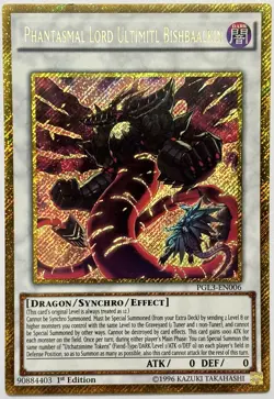 PGL3-EN006 Phantasmal Lord Ultimitl Bishbaalkin - Gold Secret Rare 1st Ed LP - Image 1