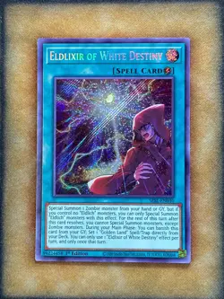 Yugioh Eldlixir of White Destiny SESL-EN030 Secret Rare 1st Ed NM - Image 1