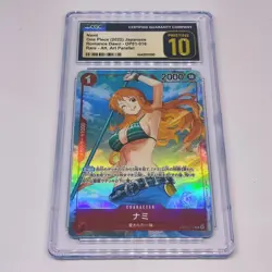 2022 One Piece Japanese Romance Dawn NAMI OP01-016 Rare Alt Art CGC 10 Pristine - Image 1