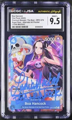 CGC JSA Lydia Mackay Boa Hancock Signed 2024 One Piece The Best OP01-078 Alt Art - Image 1