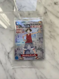 🔥🏀One Piece Monkey.D.Luffy US College Basketball Promo Card SEALED🏀🔥 - Image 2