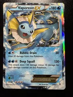 Vaporeon EX 24/83 Generations 2016 Holo Rare Pokemon Card TCG - Image 1
