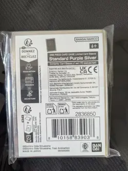Standard Purple Silver 70 Sleeves One Piece Bandai Card Fest Official Limited - Image 2