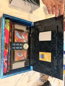 Prismatic Evolutions & Mega Zard UPC Deck Box, Sleeves And Play Mat AND Cards - Image 4