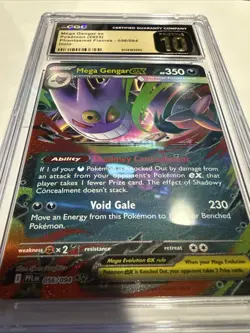 Mega Gengar ex 056/094 - Phantasmal Flames Pokemon Card CGC 10 Pristine English - Image 3