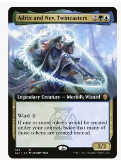 NM -Adrix and Nev, Twincasters (Extended Art) - Commander 2021 (C21) MTG - Image 1