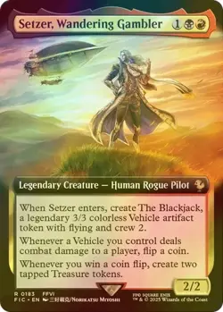 Setzer, Wandering Gambler (Extended Art) R Commander: FINAL FANTASY 183 NM Foil - Image 1