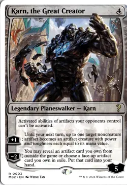 Karn, the Great Creator (White Border) 3 MB2 Mystery Booster 2 NM - Image 1