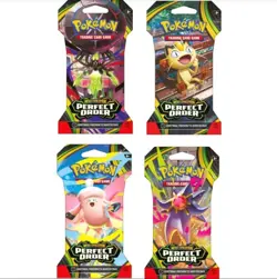 PRE-SALE Pokemon Mega Evolution Perfect Order Sleeved Booster Pack– 1 Random Art - Image 1