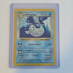 Pokemon Dewgong Base Set Shadowless Unlimited 025/102 80 HP Aurora Beam Ice Beam - Image 1