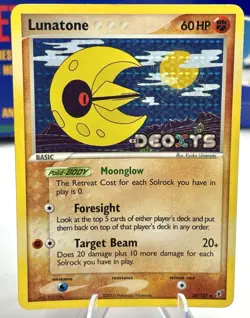 Pokemon TCG Lunatone EX Deoxys 36/107 Reverse Holo - Image 1