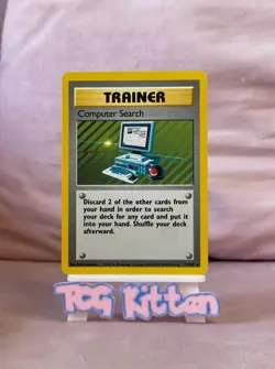Computer Search 71/102 Base Set Rare Trainer - WOTC Pokemon - LP/MP - TCGKITTEN - Image 1