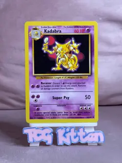 Kadabra - 32/102 - Uncommon - Base Set - Pokemon - WOTC - LP CREASE - TCGKITTEN - Image 1