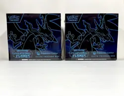 Two (2) Factory Sealed PHANTASMAL FLAMES Pokemon Center ETB Elite Trainer Box - Image 1