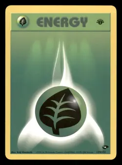 Lightly Played Grass Energy 129/132 1st Edition Gym Challenge - Image 1