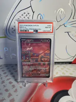 2023 POKEMON SVP EN-SV BLACK STAR PROMO 151 ULTRA-PREMIUM COLL #053 MEW EX PSA 8 - Image 1