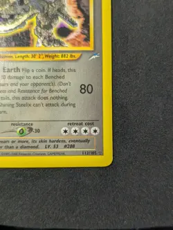 Pokemon TCG Shining Steelix Neo Destiny Secret Rare 112/105 NM- - Image 5