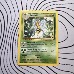 Pokemon TCG Beedrill Base Set 17/102 Regular Rare LP - Image 1