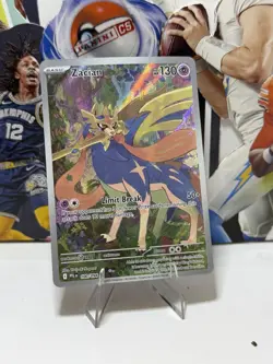 Pokemon Zacian 100 094 Phantasmal Flames Me02 Illustration Rare Full Art Holo Ir - Image 1