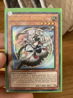 YuGiOh DRACOTAIL LUKIAS Ultra Rare 1st Edition. Great Condition - Image 1