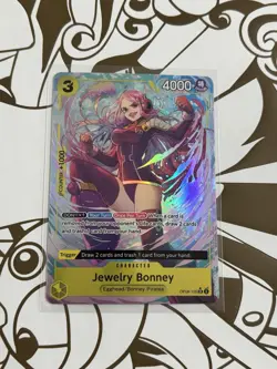 One Piece CCG Jewelry Bonney OP08-105 SR Alt Art Parallel - Near Mint - Image 1