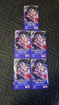 One Piece - The Azure Sea’s Seven OP14 English - 5 Sleeved Booster Packs - Image 1