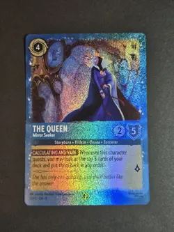 The Queen Mirror Seeker Glimmer Foil Fabled Disney Lorcana Costco Promo Card - Image 1