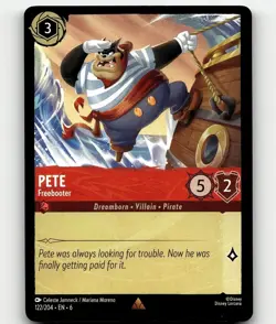 Disney Lorcana Pete - Freebooter - Azurite Sea - Image 1