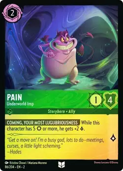 PAIN Underworld Imp 86/204 Cold Foil Rise of the Floodborn Disney Lorcana - Image 1