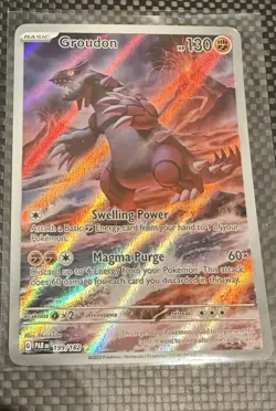 Groudon 199/182 Illustration Rare Card SV04 Paradox Rift 2023 Pokemon TCG - Image 1