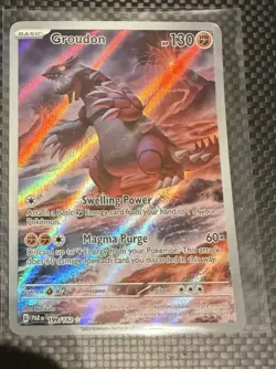 Groudon 199/182 Illustration Rare Card SV04 Paradox Rift 2023 Pokemon TCG - Image 3