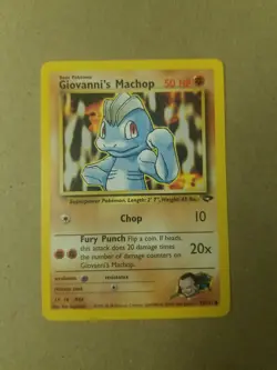 GIOVANNI'S MACHOP 72/132 - Gym Challenge - VINTAGE WOTC Pokemon Card - NM - Image 1