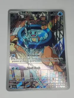 Pokemon Squirtle Holo Illustration TCG Card Stellar Crown 148/142 NM Condition - Image 1