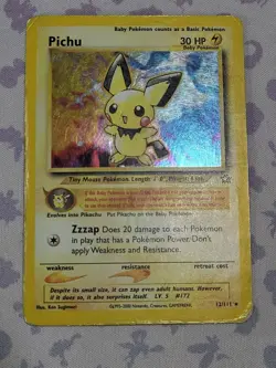 Pichu Holo 12/111 Pokemon Neo Genesis Unlimited HP - Damaged - Image 1