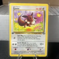 1999 Pokemon WOTC Eevee 51/64 Jungle 1st edition MP - Image 1