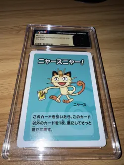 🐈🐈 CGC 10 Pristine Meowth Old Maid 2019 Japanese Pokemon Card - Image 1