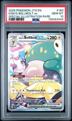 2025 Iono’s Bellibolt ex 183 Journey Together SIR Pokemon PSA 10 - Image 1