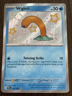 Wiglett 121/091 - Paldean Fates Shiny Holo Rare Pokemon TCG S&V NM - Image 1