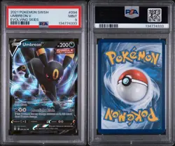 2021 POKEMON SWORD & SHIELD EVOLVING SKIES #094 UMBREON V PSA 9 - Image 3