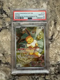 2025 Pokemon Prismatic Evolutions Eevee Black Star Promo - PSA 10 - Image 1