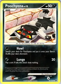 Poochyena 86/127 Platinum Pokemon TCG LP Normal - Image 1