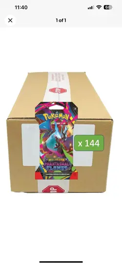 POKEMON PHANTASMAL FLAMES SLEEVED BOOSTER PACK CASE - FACTORY SEALED - Image 1