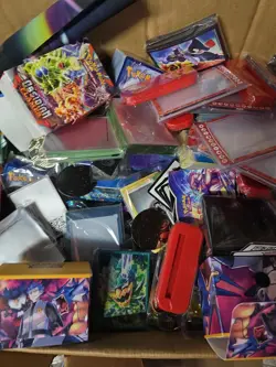 Pokemon Accessories 3lb Lot Sleaves, Dice, Coins,Deck Boxes + More - Image 1