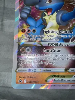 Pokemon Lucario VStar Jumbo Oversized Foil Black Star Promo SWSH214 - Image 5