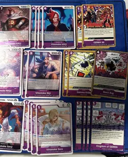 ONE PIECE TCG COMPLETE DECK GERMA 66 VINSMOKE DECK REIJU AND FOXY PIRATE COMBO - Image 5