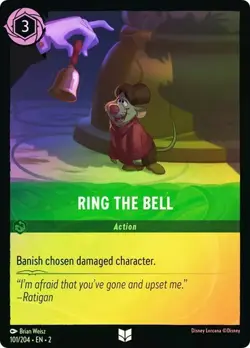 Disney Lorcana Ring the Bell 101/204 Rise of the Floodborn COLD FOIL NM - Image 1