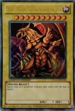YGLD-ENG03 THE WINGED DRAGON OF RA ULTRA RARE LIMITED EDITION YuGiOh CARD - Image 1